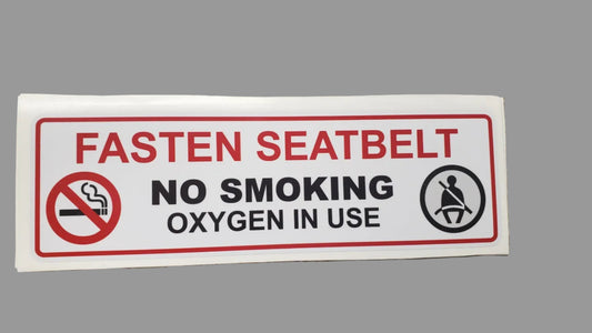 No Smoking /Fasten Seat Belt Decal