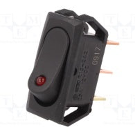 Whelen Switch, Rocker, SPST 25A 12VDC