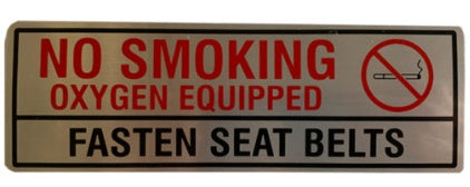No Smoking /Fasten Seat Belt Decal