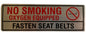 No Smoking /Fasten Seat Belt Decal